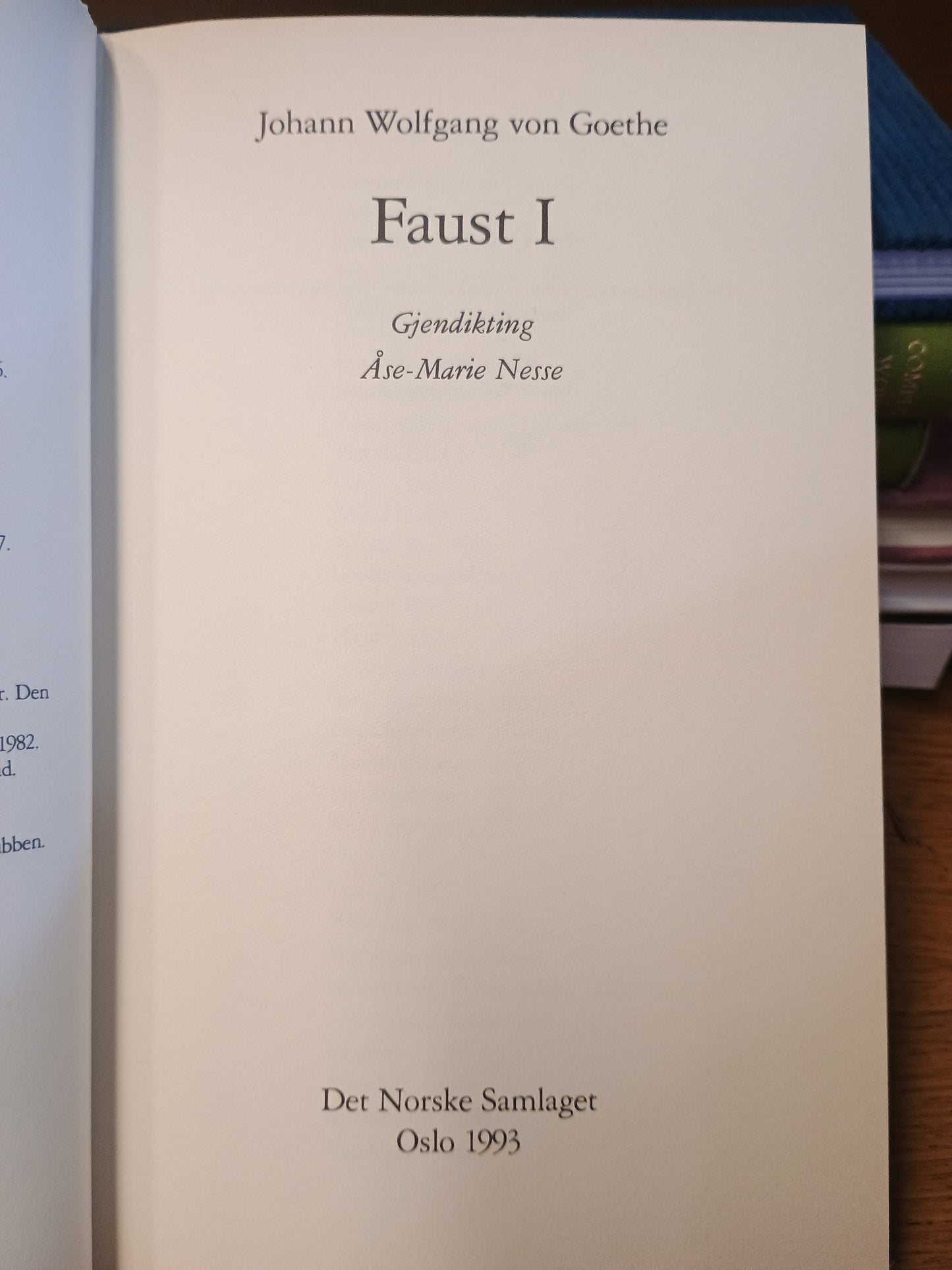 Faust, Del 1, Johann Wolfgang von Goethe
