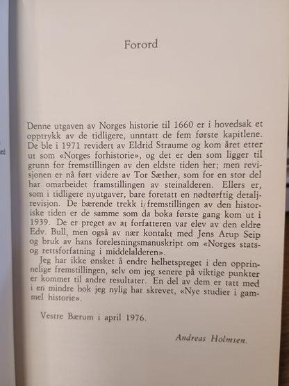 Norges historie, Fra de eldste tider til 1660, Andreas Holmsen