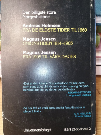 Norges historie, Fra de eldste tider til 1660, Andreas Holmsen