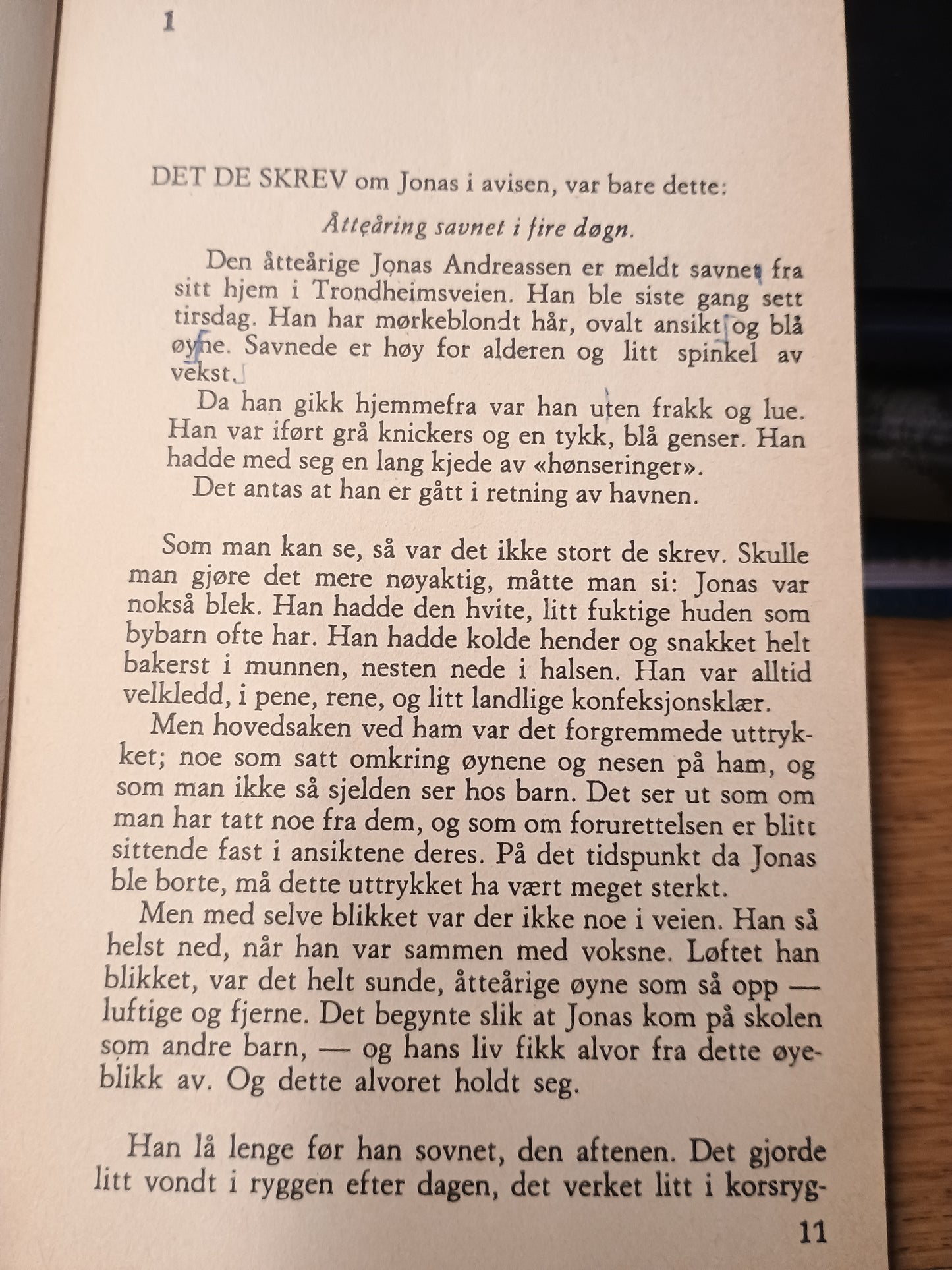Jonas, Jens Bjørneboe