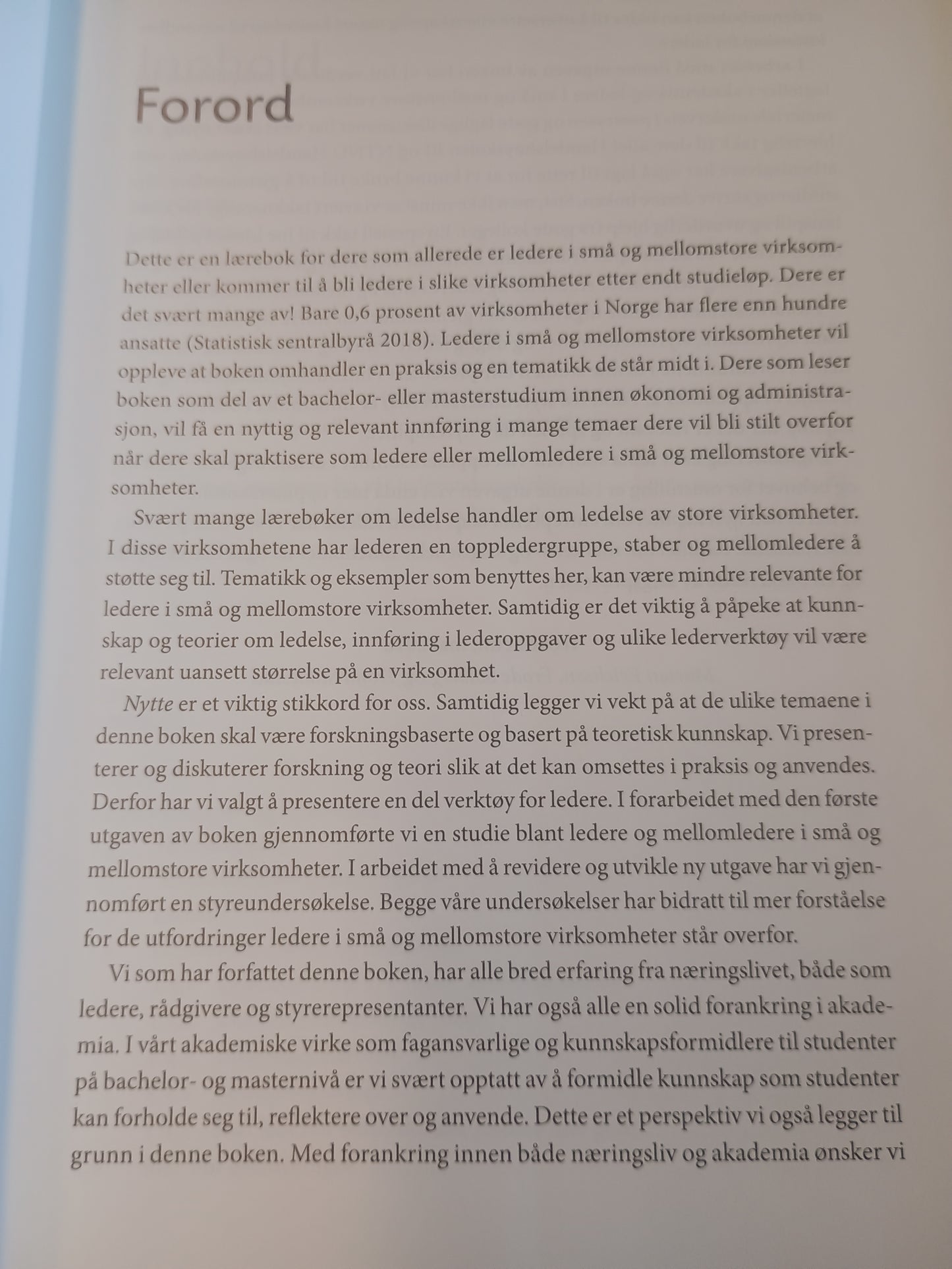 Ledelse i små og mellomstore virksomheter, M. Erichsen, F. Solberg, T. Stiklestad