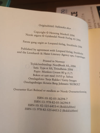 Italienske sko, Henning Mankell