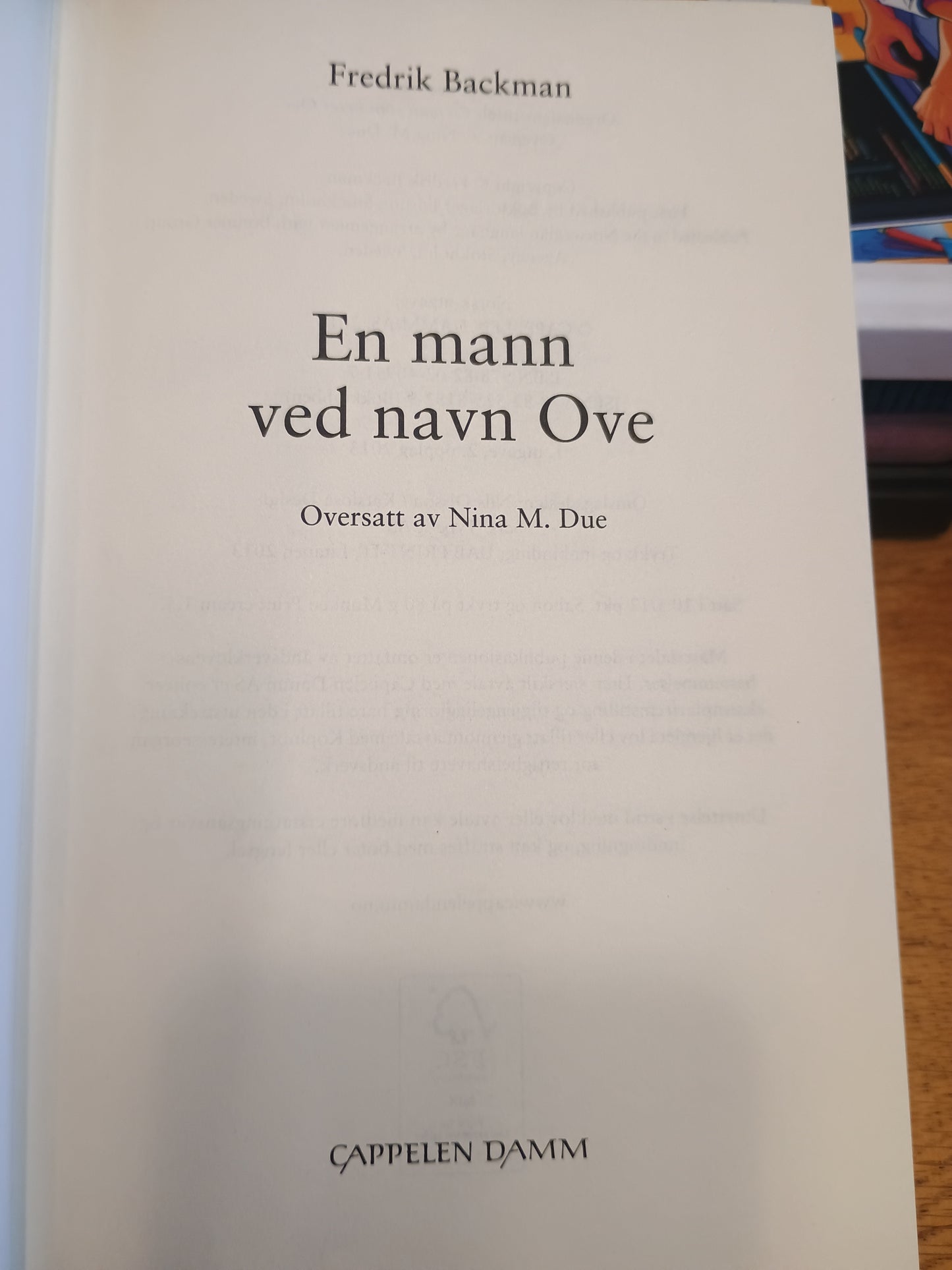 En mann ved navn Ove, Fredrik Backman