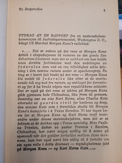 Morgan Kane, To desperados, Louis Masterson