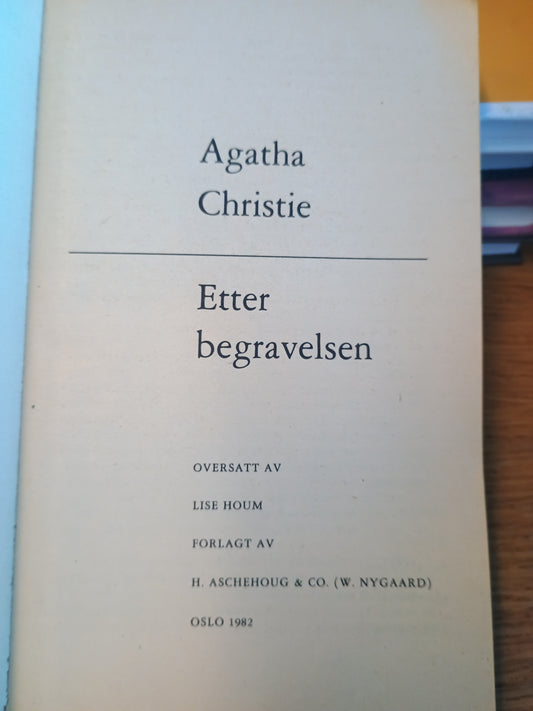 Etter begravelsen, Agatha Christie