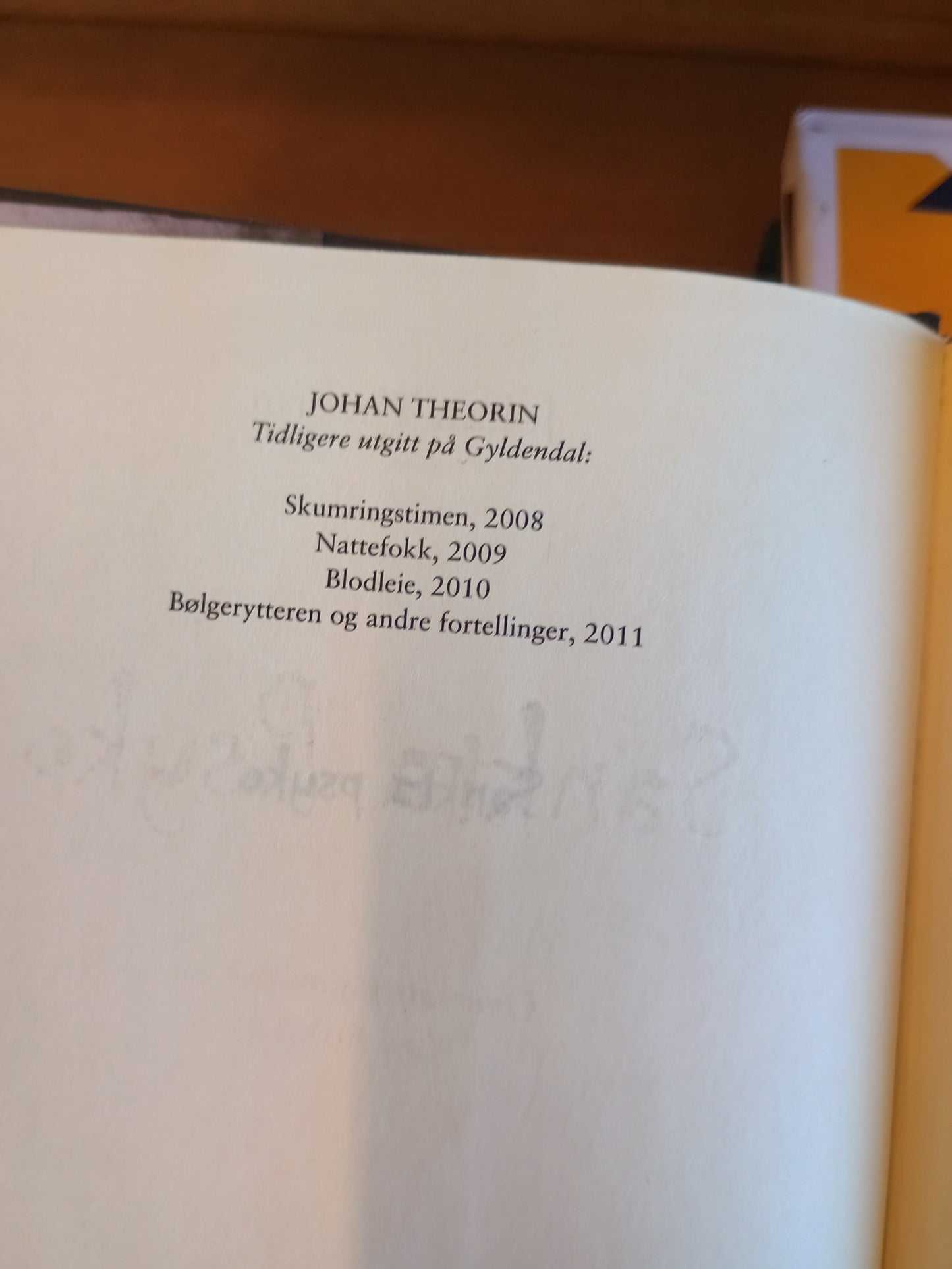 Sankta Psyko, Johan Theorin