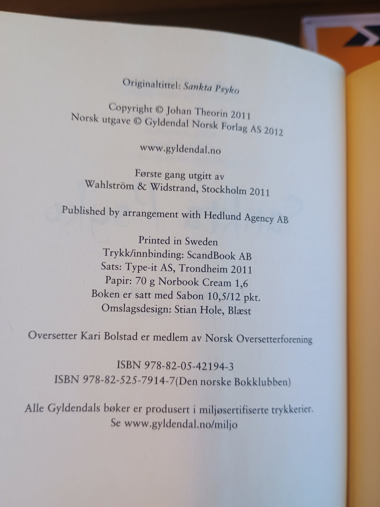 Sankta Psyko, Johan Theorin