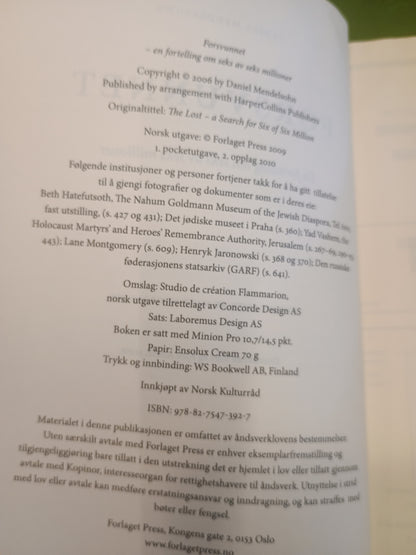 Forsvunnet, Daniel Mendelsohn