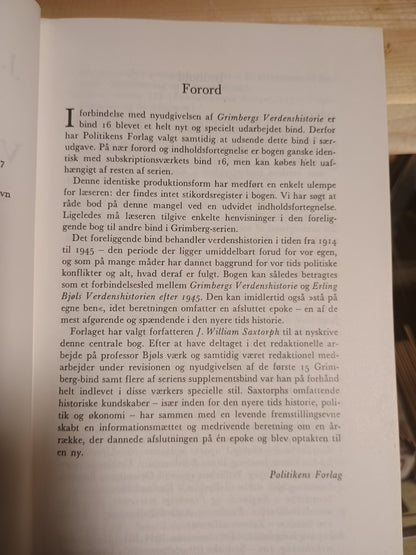 De to store verdenskrige, J. William Saxtorph