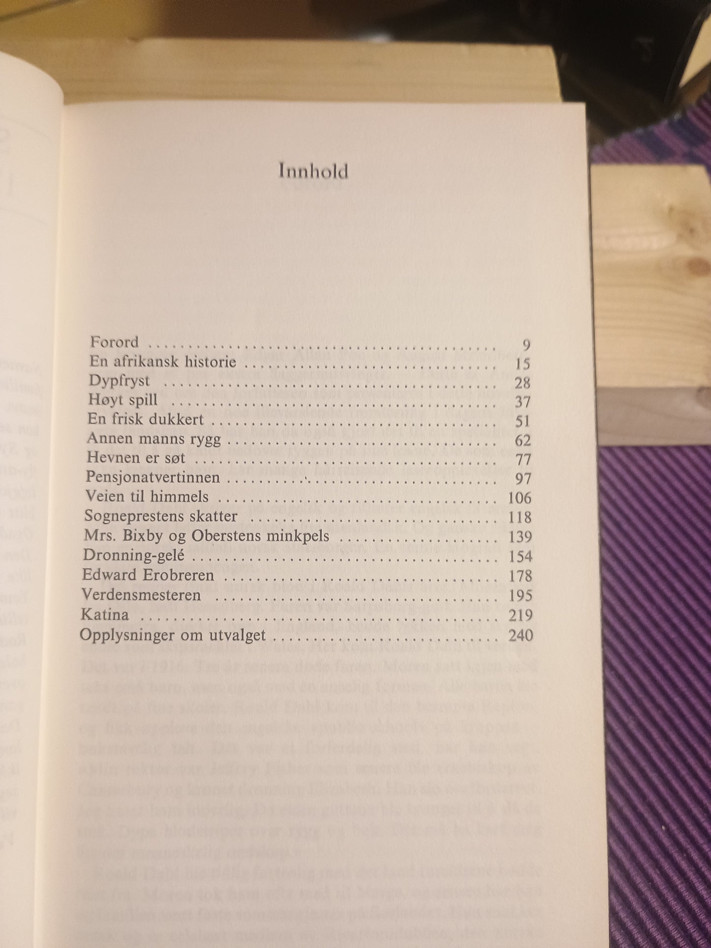 Selsomt selskap, Roald Dahl