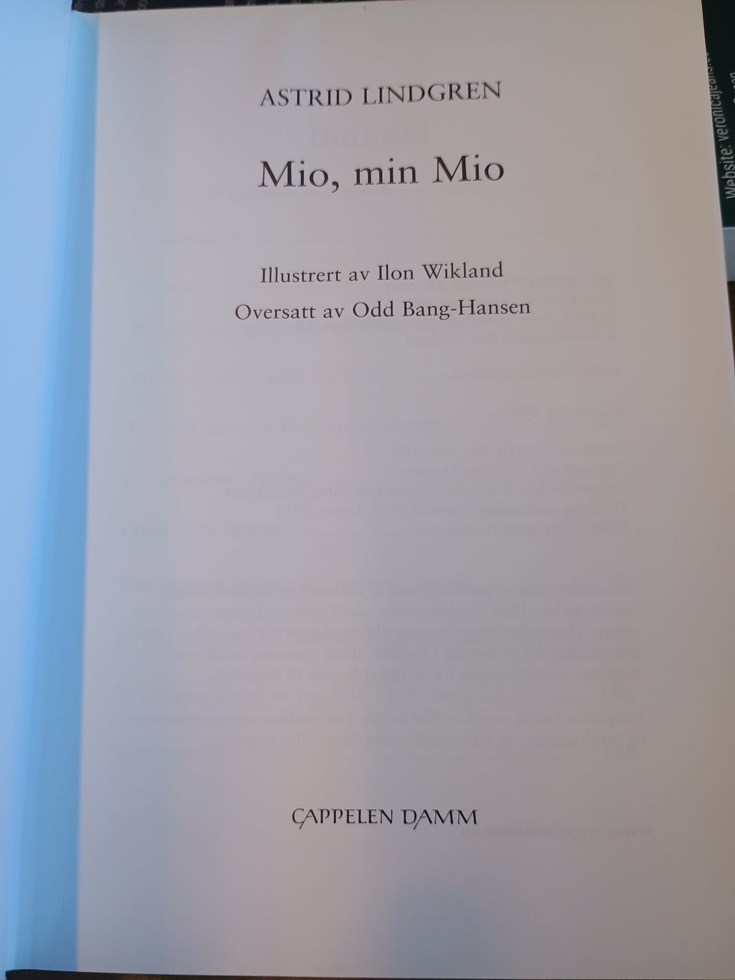 Mio, Min Mio, Astrid Lindgren