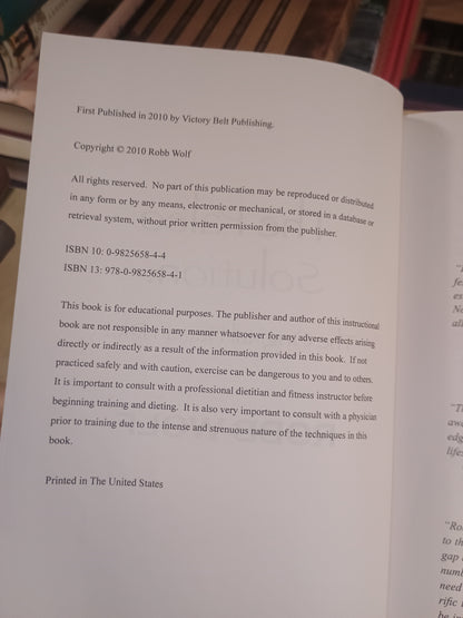 The Paleo Solution, Robb Wolf