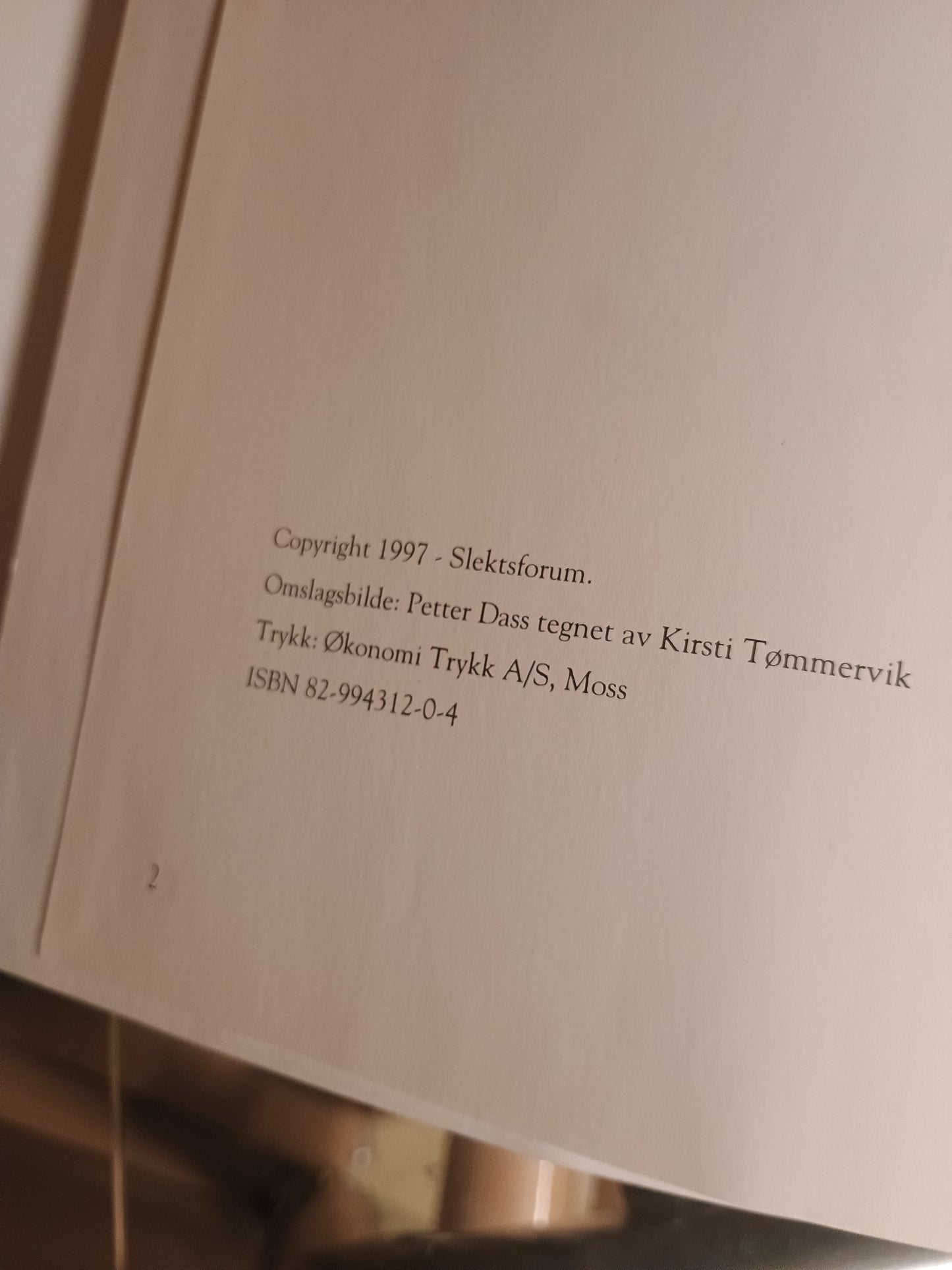 Ættebok for Pettersen Dass og hans hustru Margrethe Andersdatter, Øystein Angell Røtvold