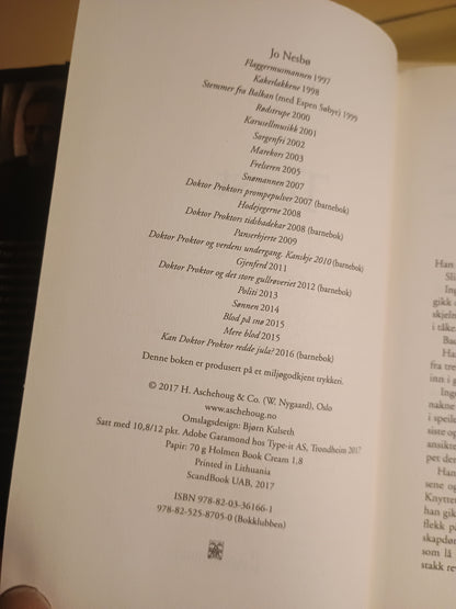 Tørst, Jo Nesbø