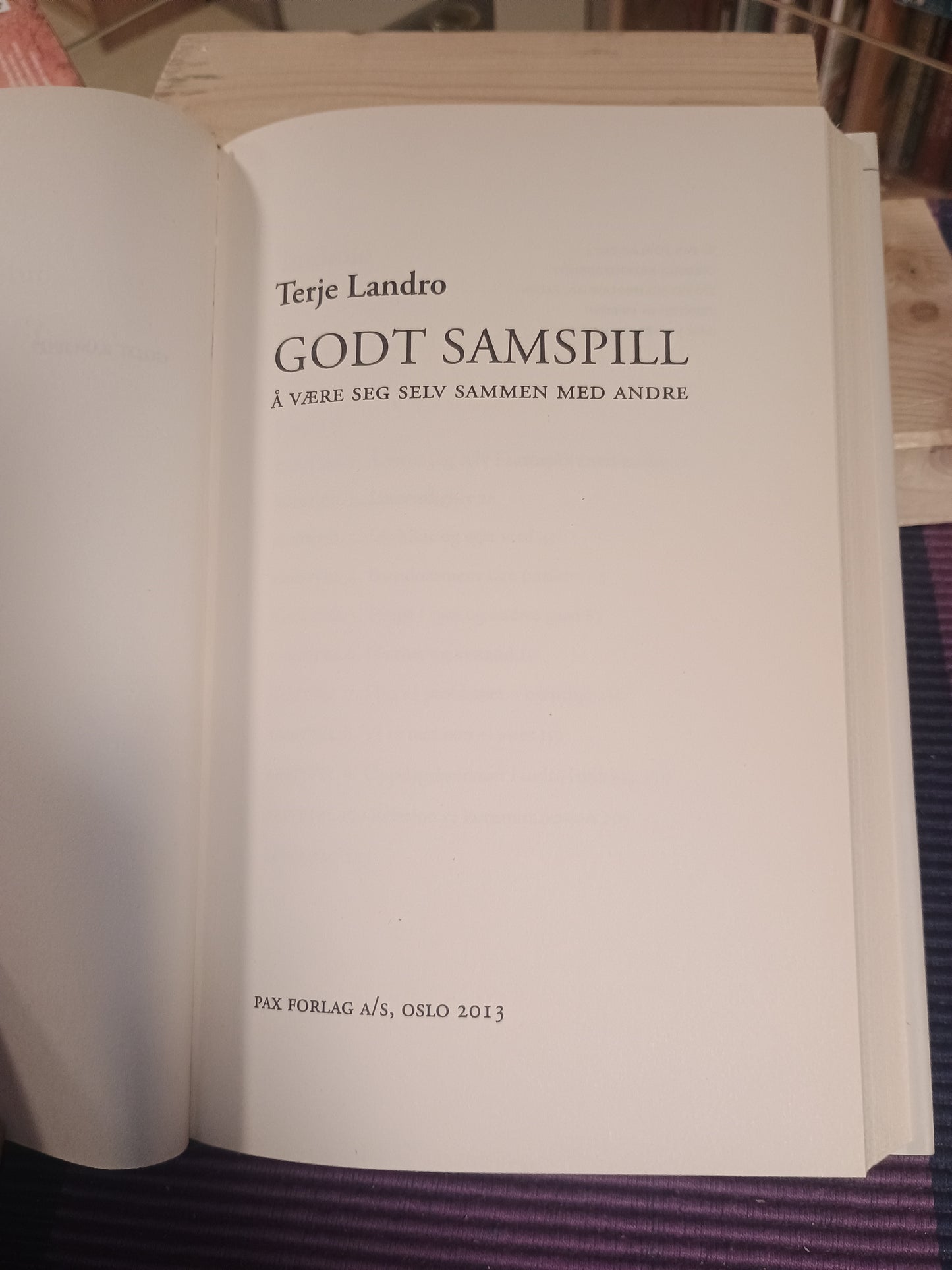 Godt samspill, Terje Landro