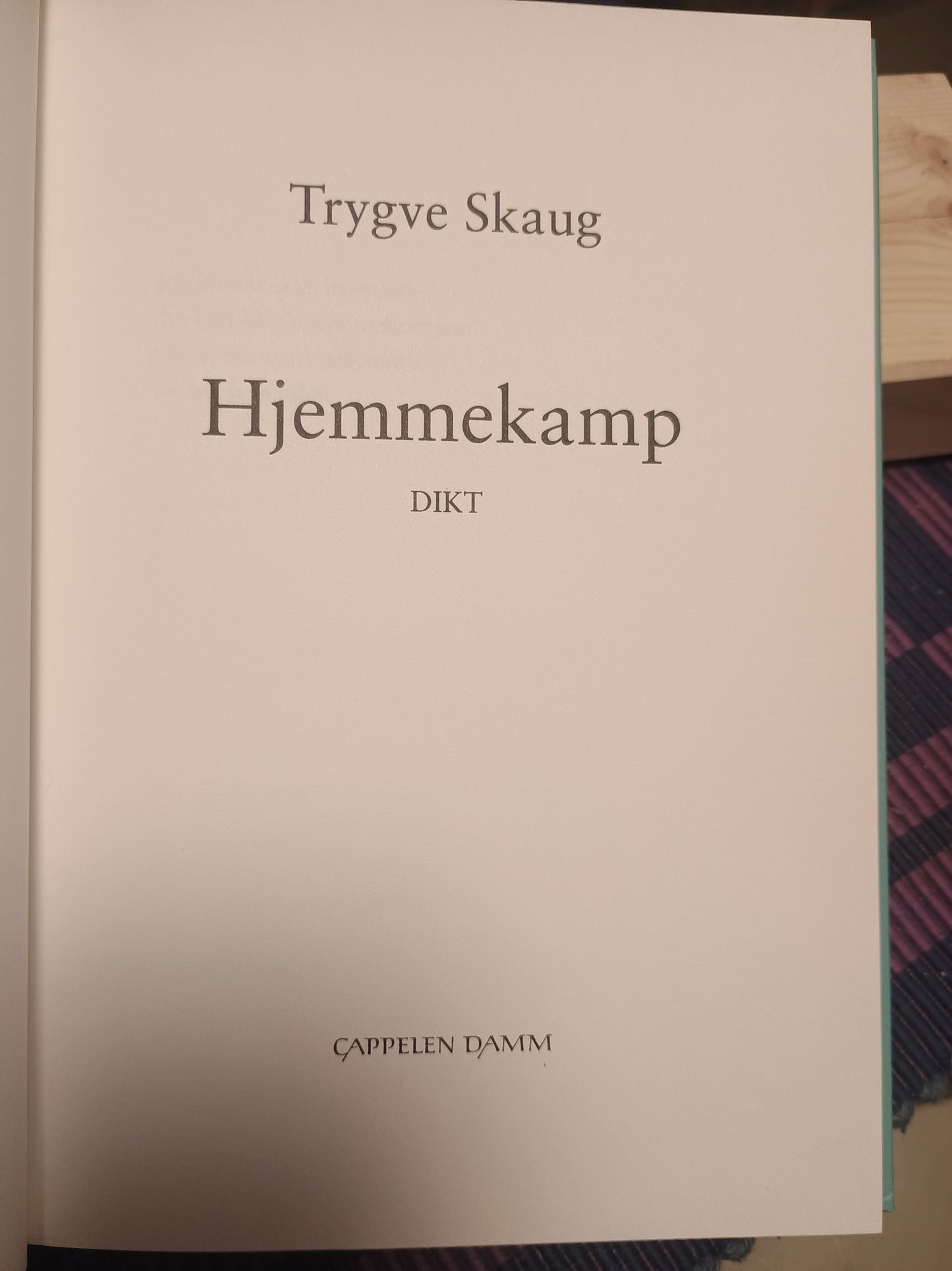 Hjemmekamp: Dikt, Trygve Skaug