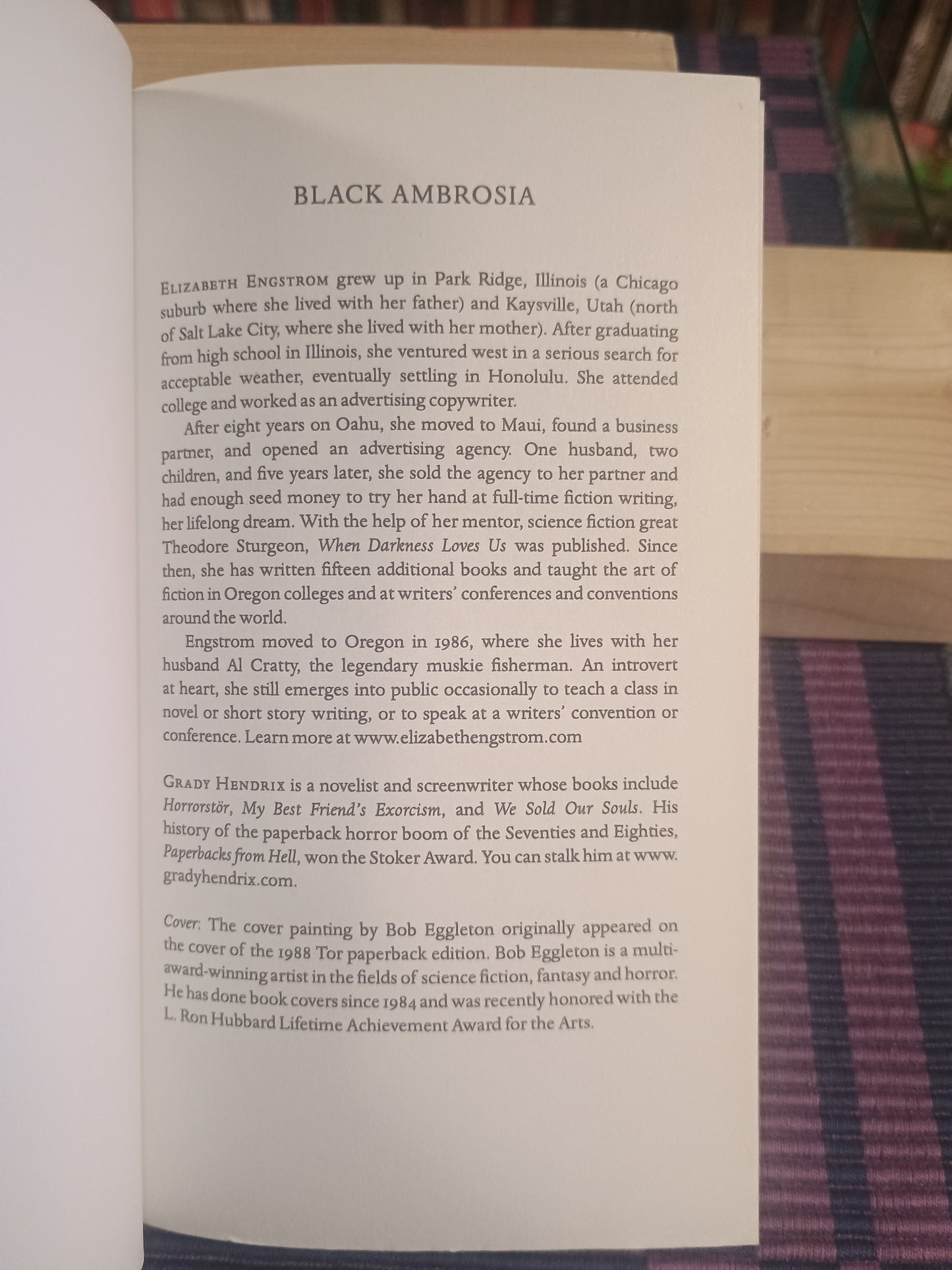 Black Ambrosia, Elizabeth Engstrom
