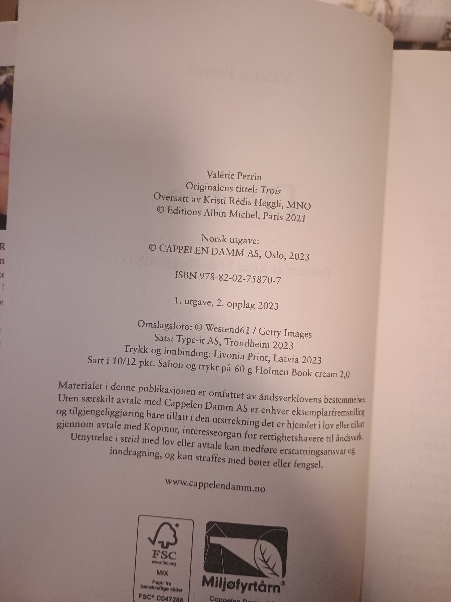 De tre, Valérie Perrin
