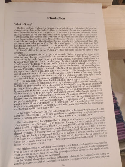 The dictionary of contemporary slang, Tony Thorne