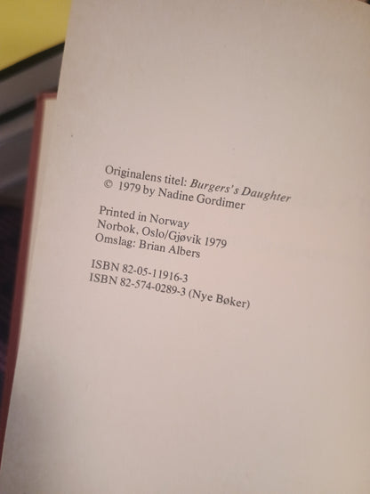 Burgers datter. Nadine Gordimer