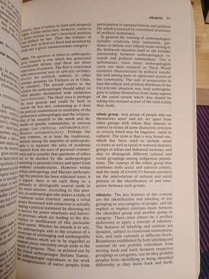 Palgrsve dictionary of anthropology, Charlotte Seymour-Smith