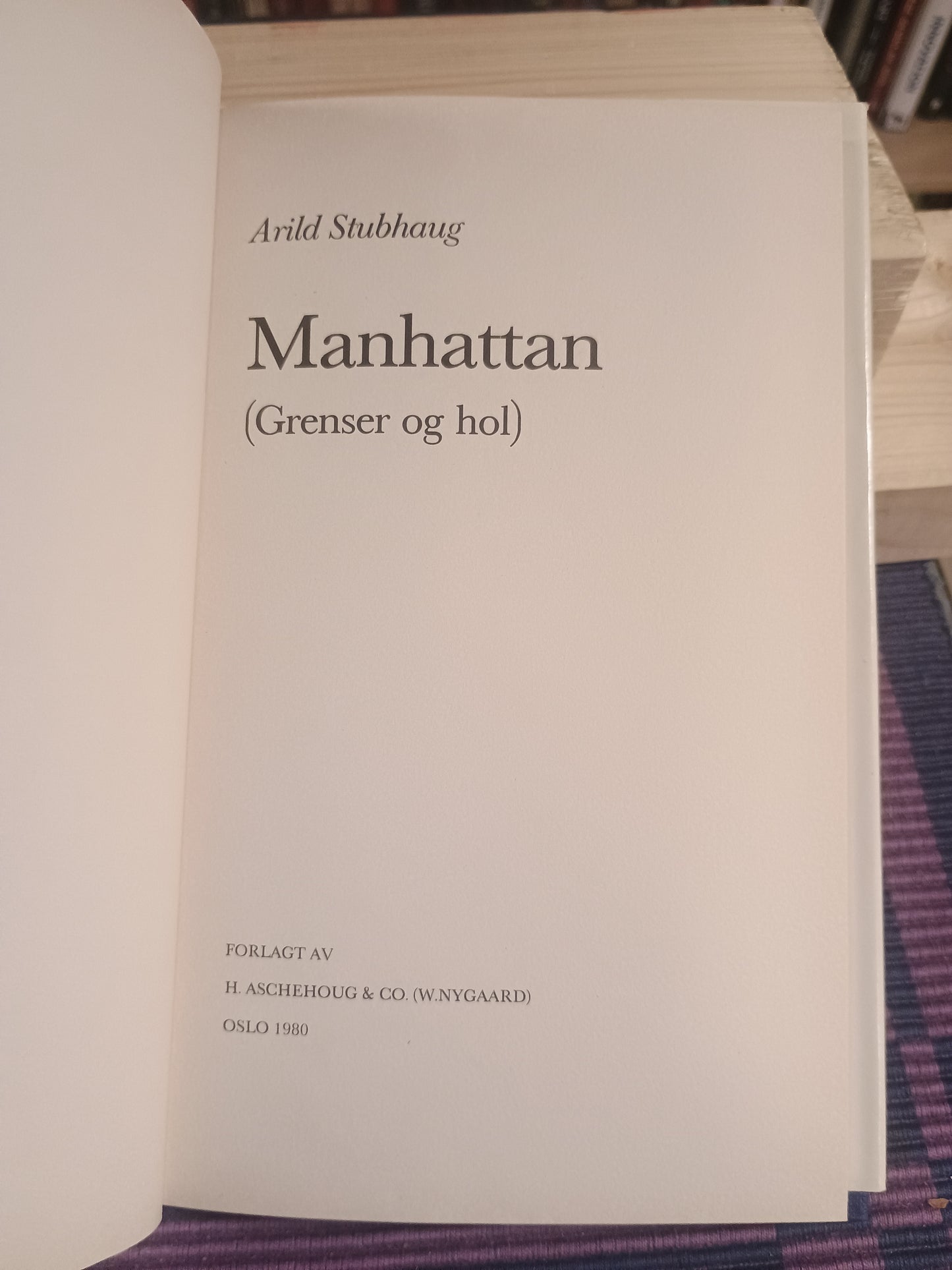 Manhattan, Arild Stubhaug
