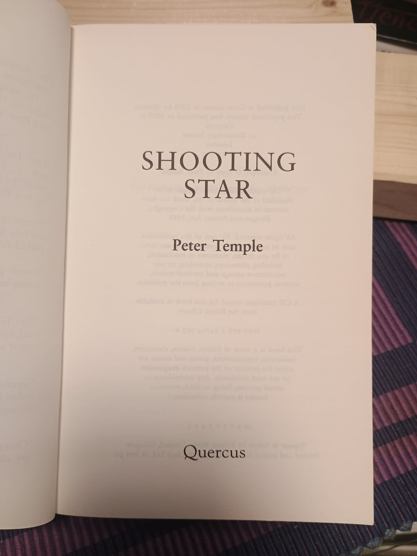 Shooting Star. Peter Temple