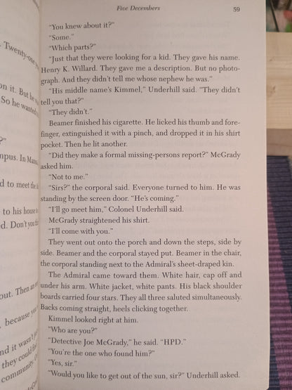 Five decembers, James Kestrel