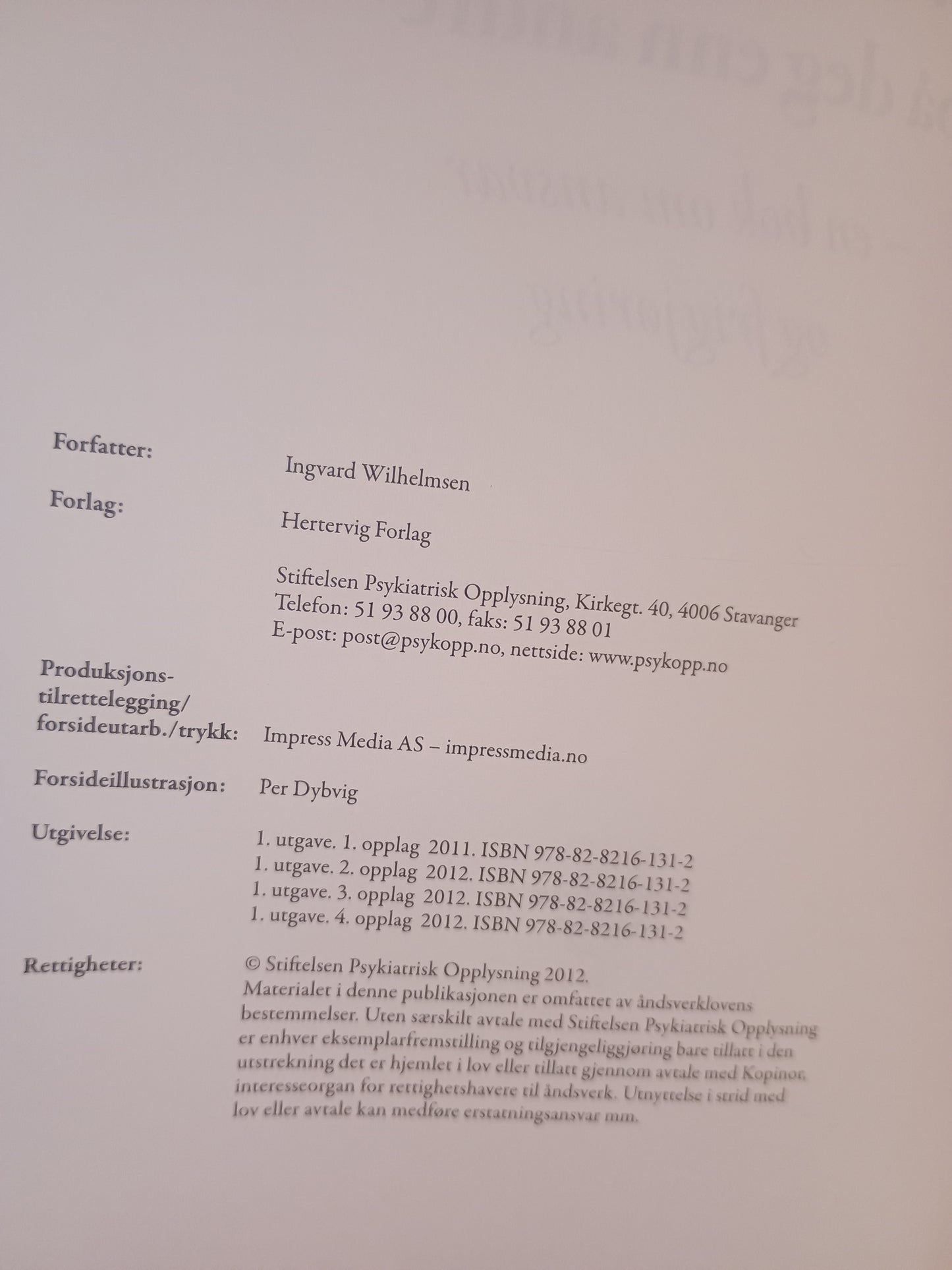Det er ikke mer synd på deg enn andre, Ingvard Wilhelmsen
