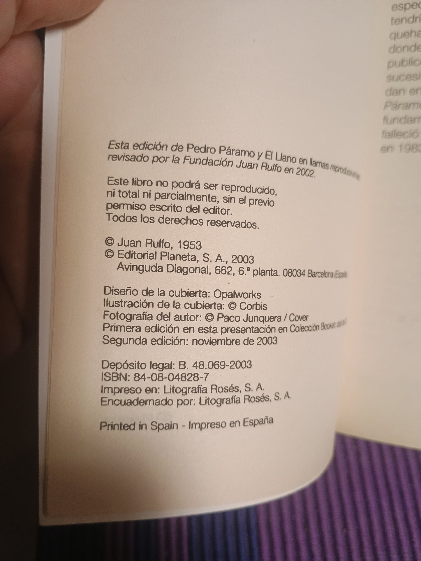 Pedro Páramo y el llano en llamas, Juan Rulfo
