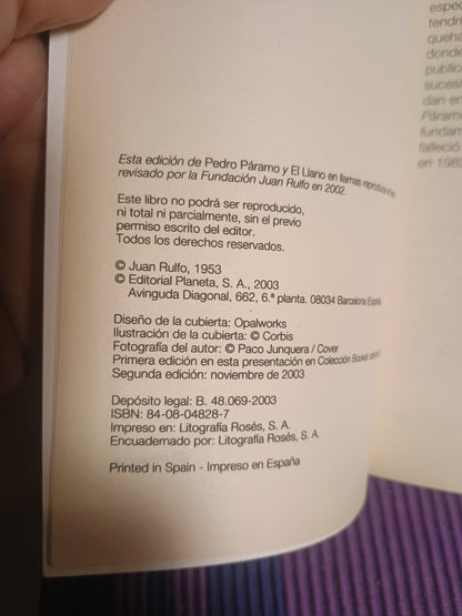Pedro Páramo y el llano en llamas, Juan Rulfo