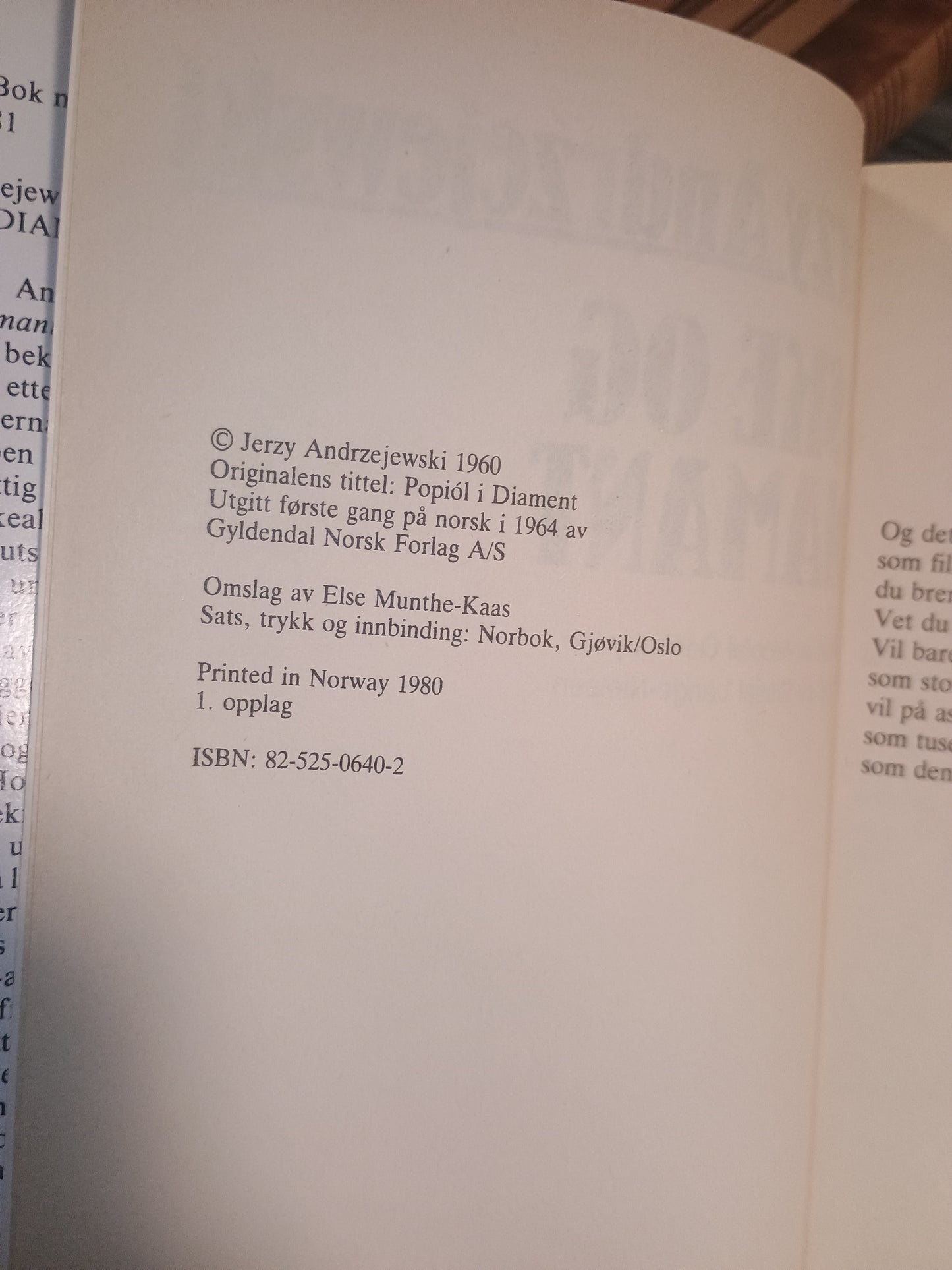 Aske og diamant, Jerzy Andrzejewski