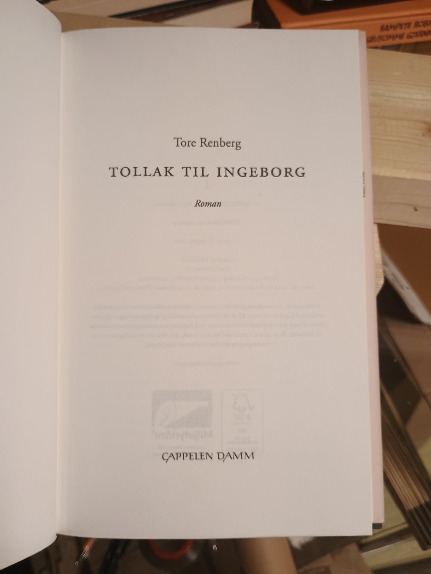 Tollak til Ingeborg, Tore Renberg