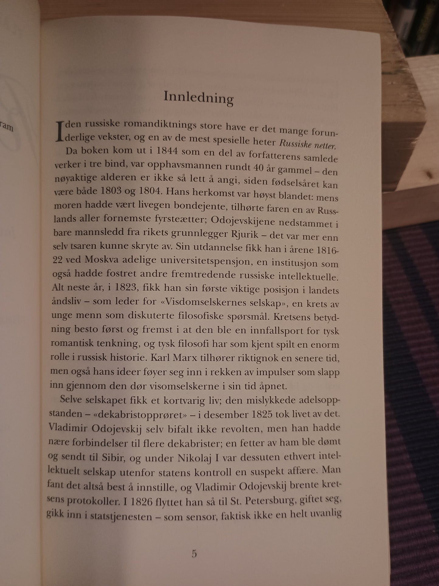 Russiske netter, Vladimir Odojevskij