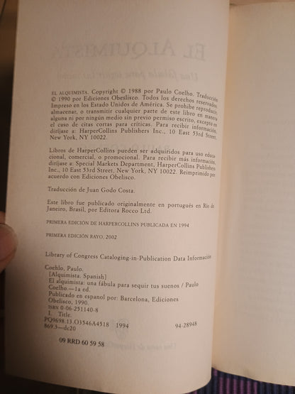 El alquimista, Paulo Coelho