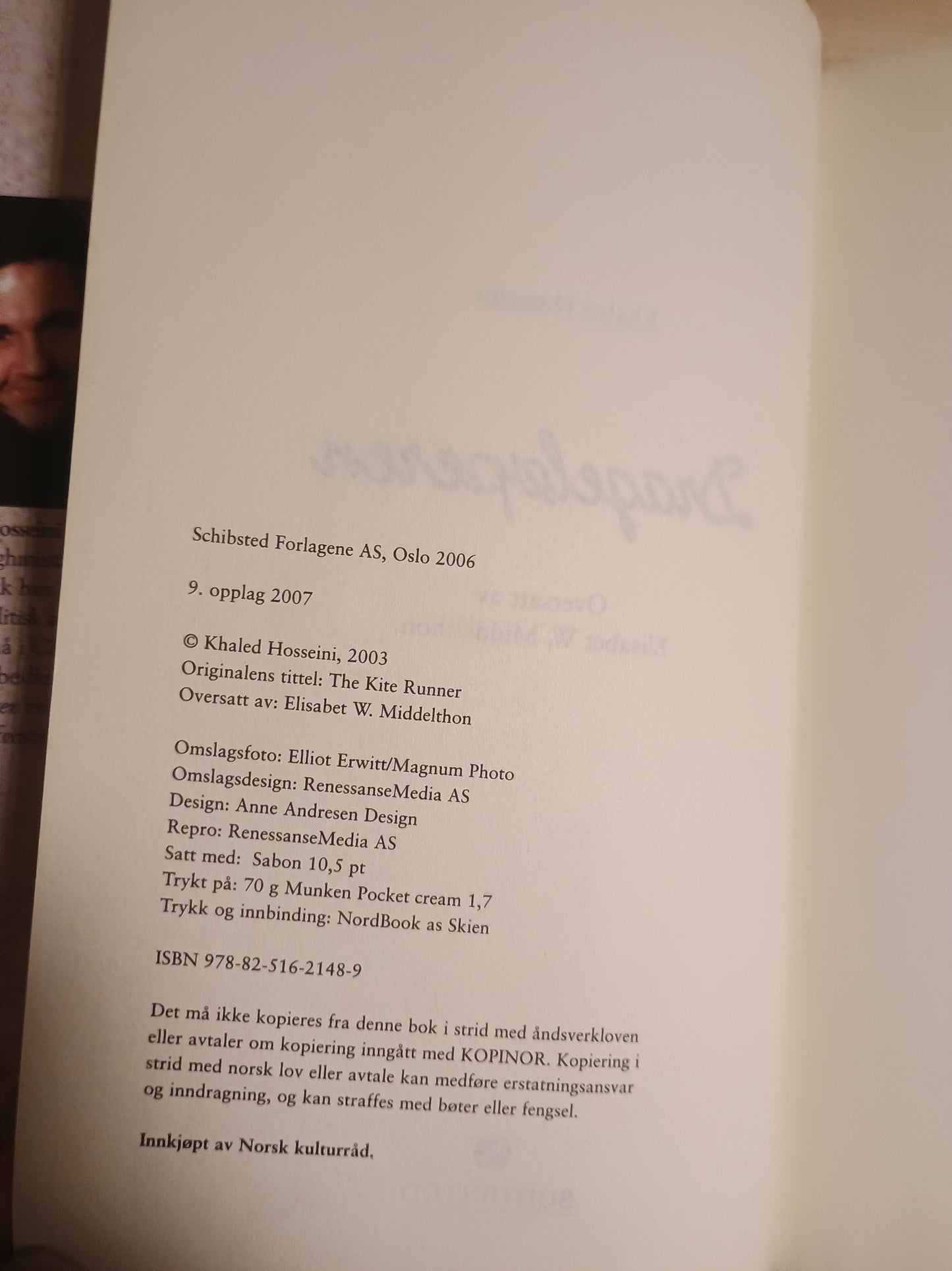 Drageløperen, Khaled Hosseini