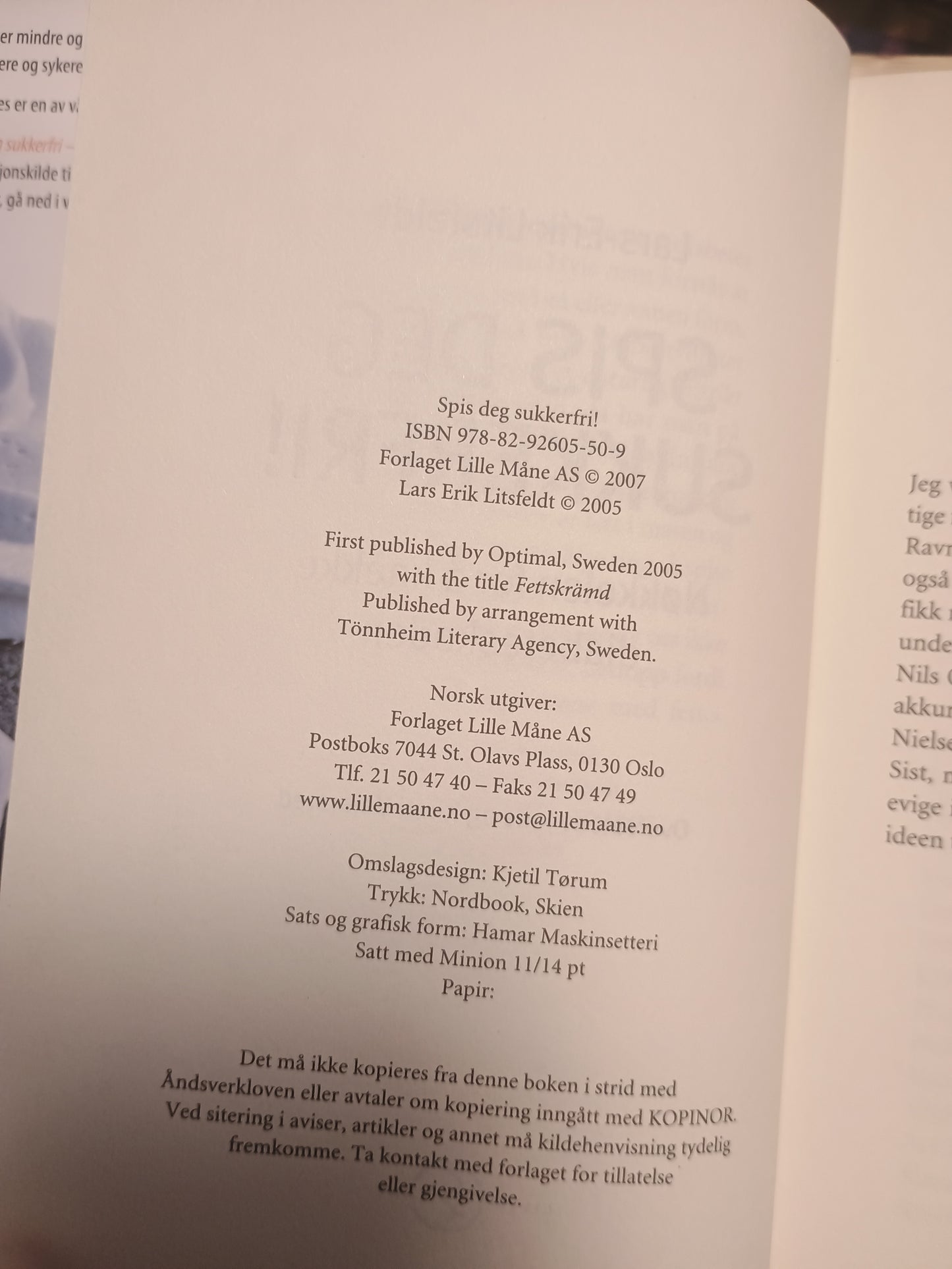 Spis deg sukkerfri, Lars Erik Litsfeldt