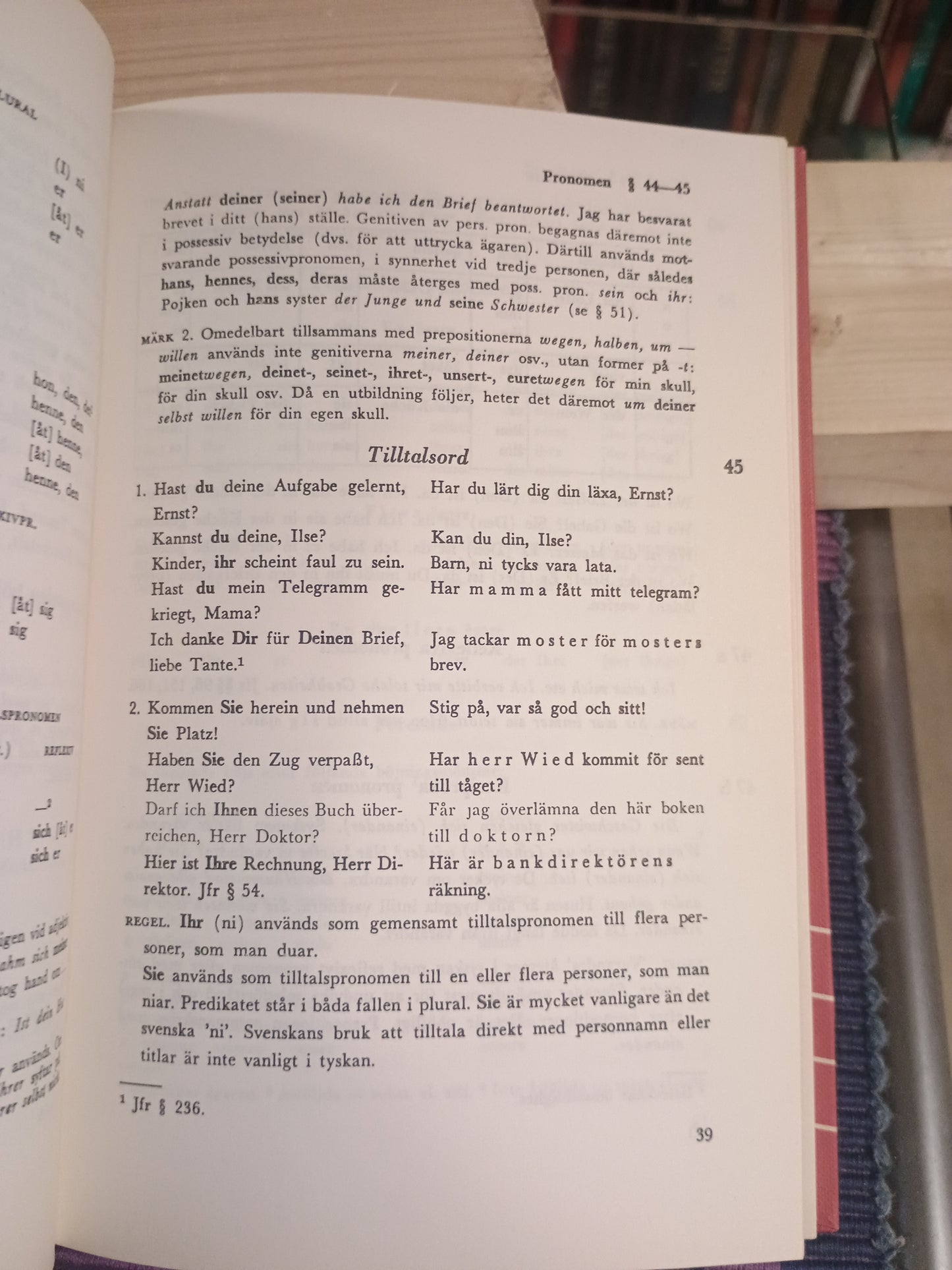 Förkortad tysk grammatikk, Hjort Lide