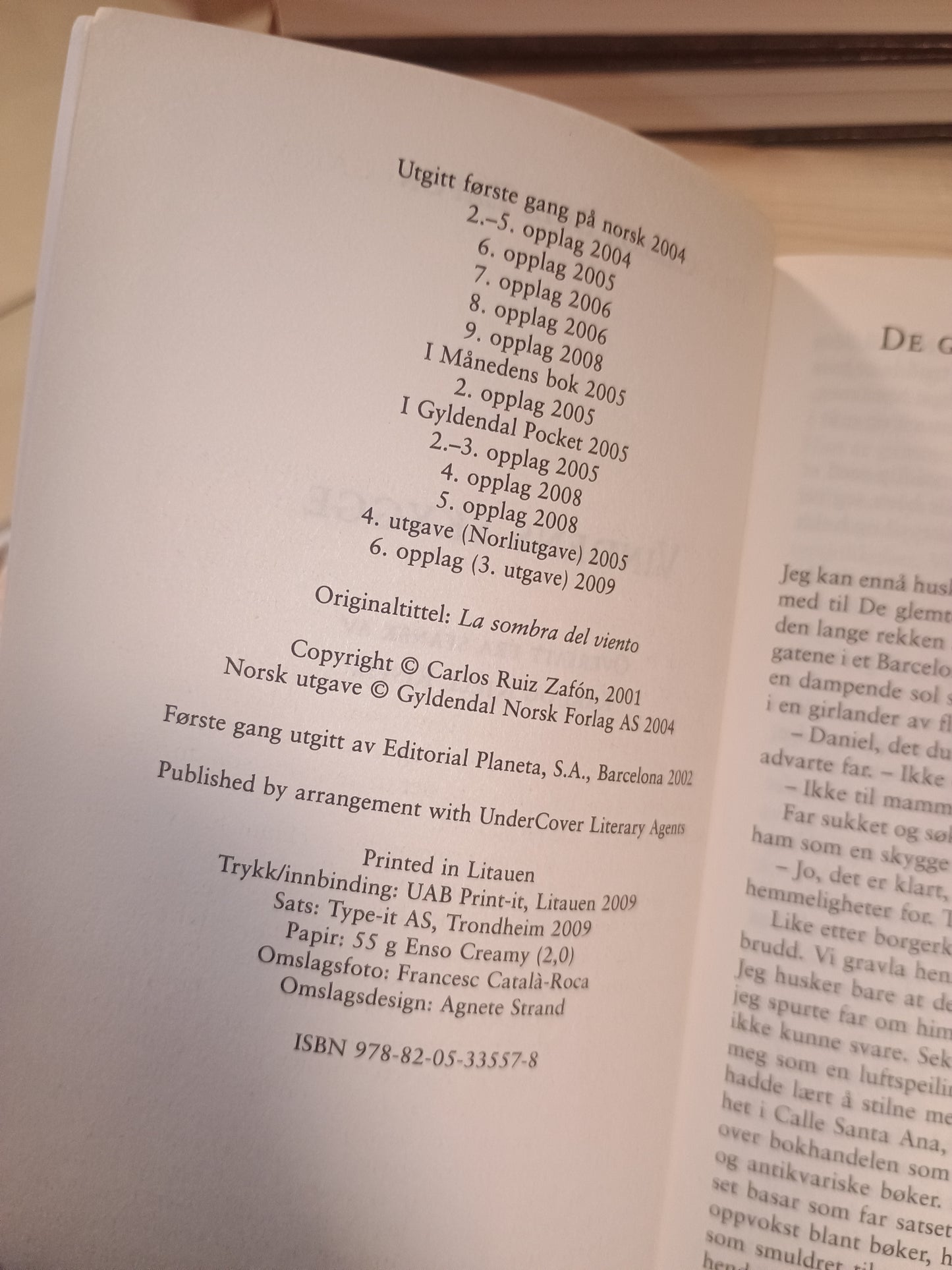 Vindens skygge, Carlos Ruiz Zafón