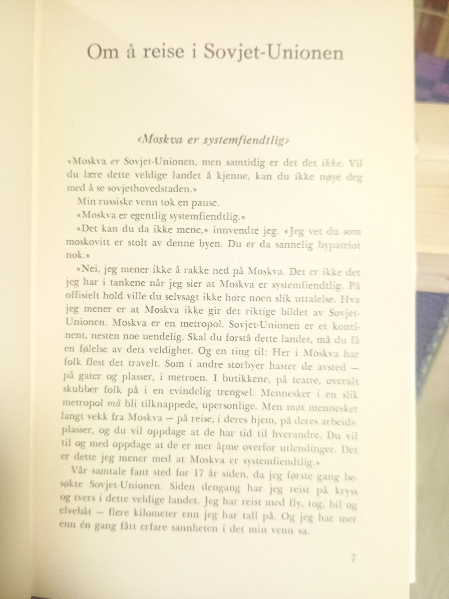 Sovjet er ikke bare Moskva, Jan Otto Johansen