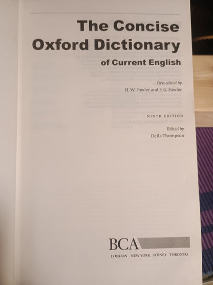 The Concise Oxford Dictionary of Current English, Della Thompson