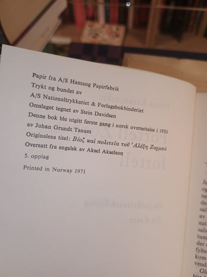 Fortell Zorbas, fortell, Nikos Kazantzakis