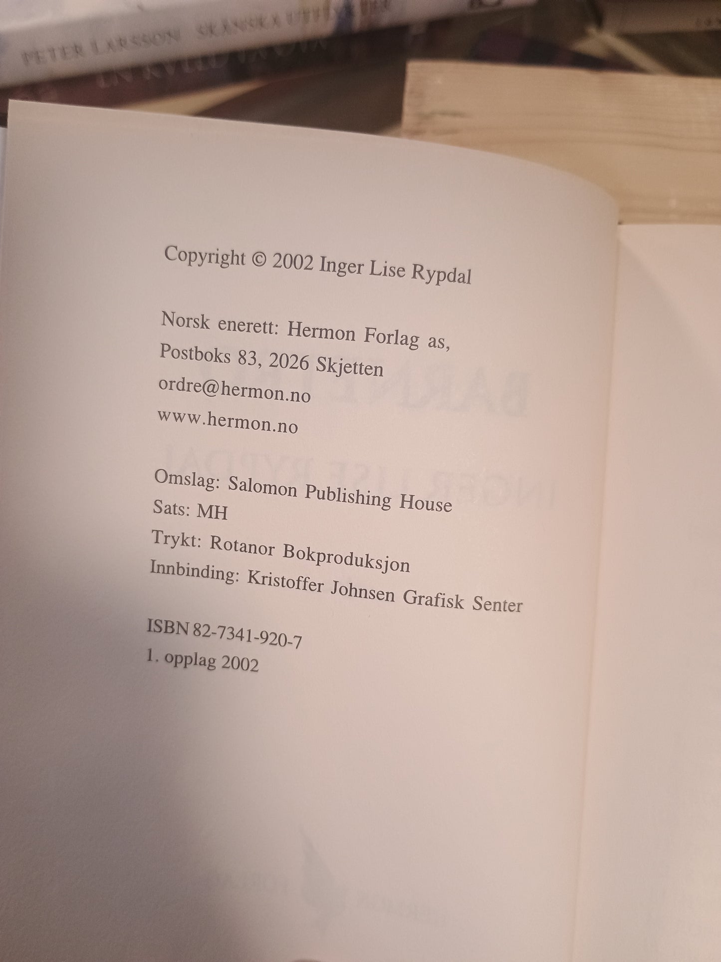 Barnetro, Inger Lise Rypdal