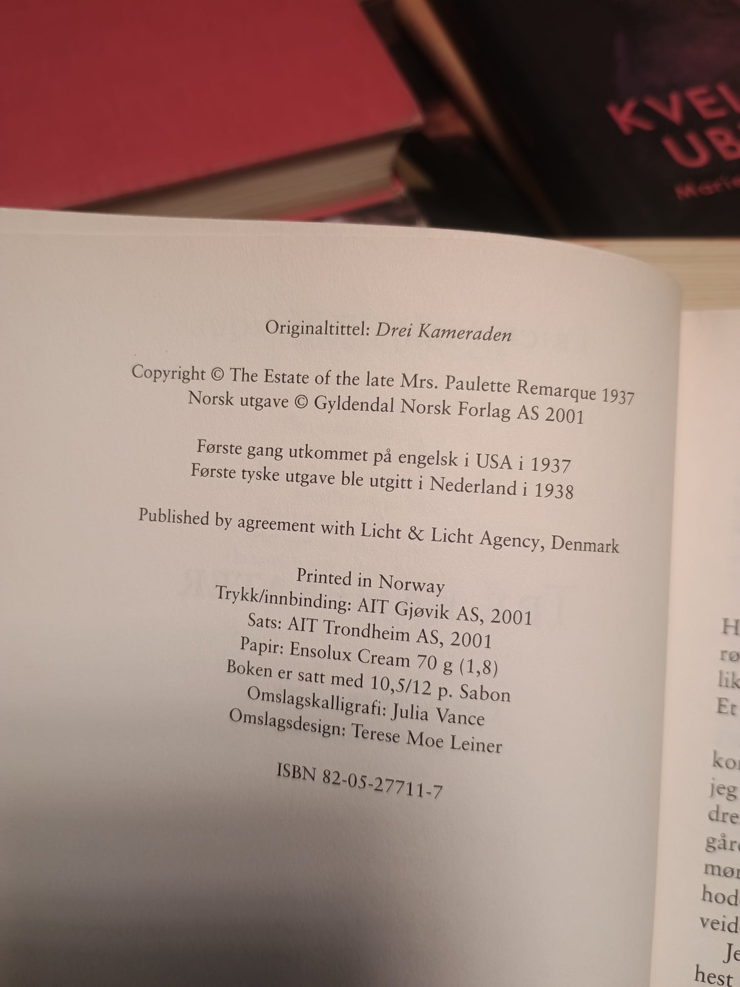 Tre kamerater, Erich Maria Remarque