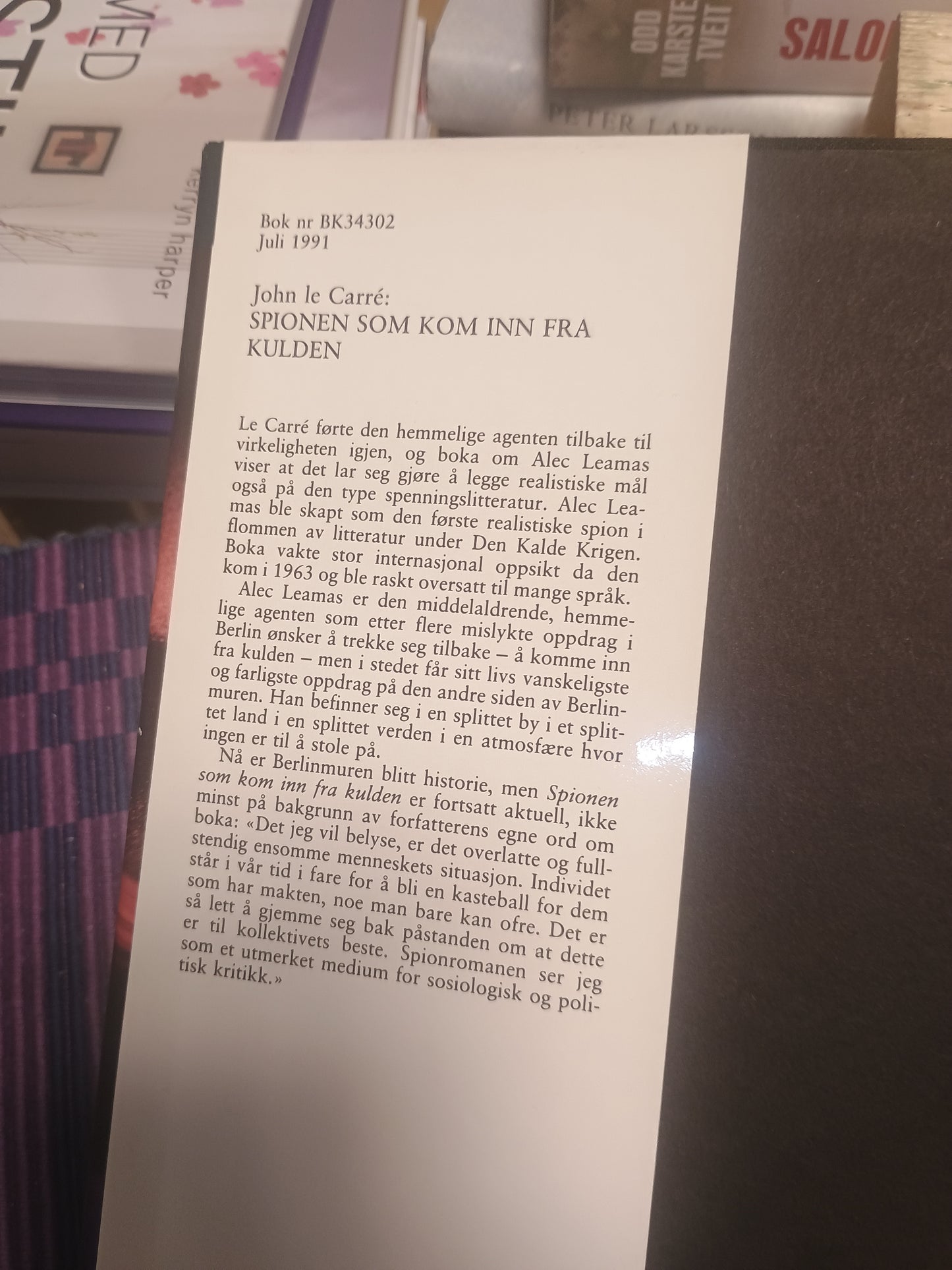 Spionen som i m inn fra kulden, John le Carré