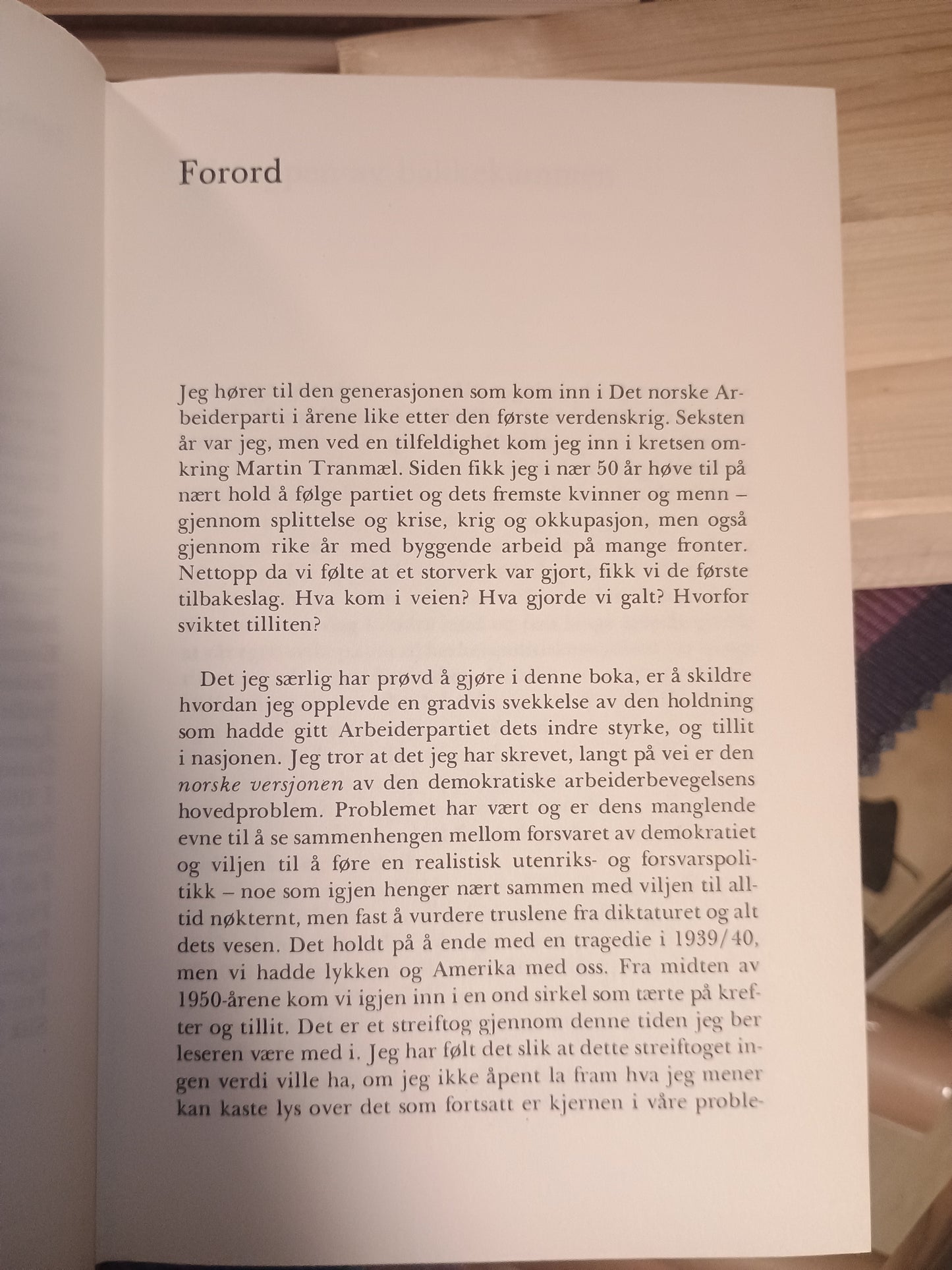 ....slik jeg ser det. Haakon Lie