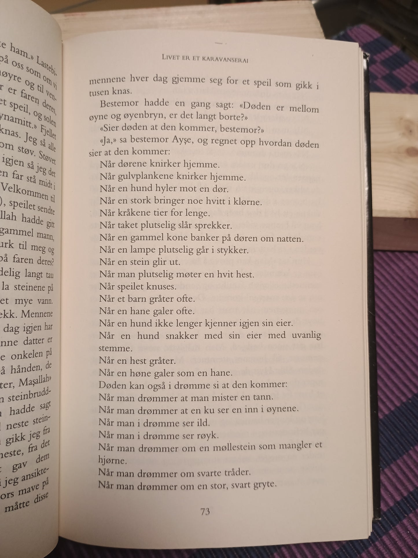 Livet er et karavanserai. Har to dører..., Emine Sevgi Özdamar