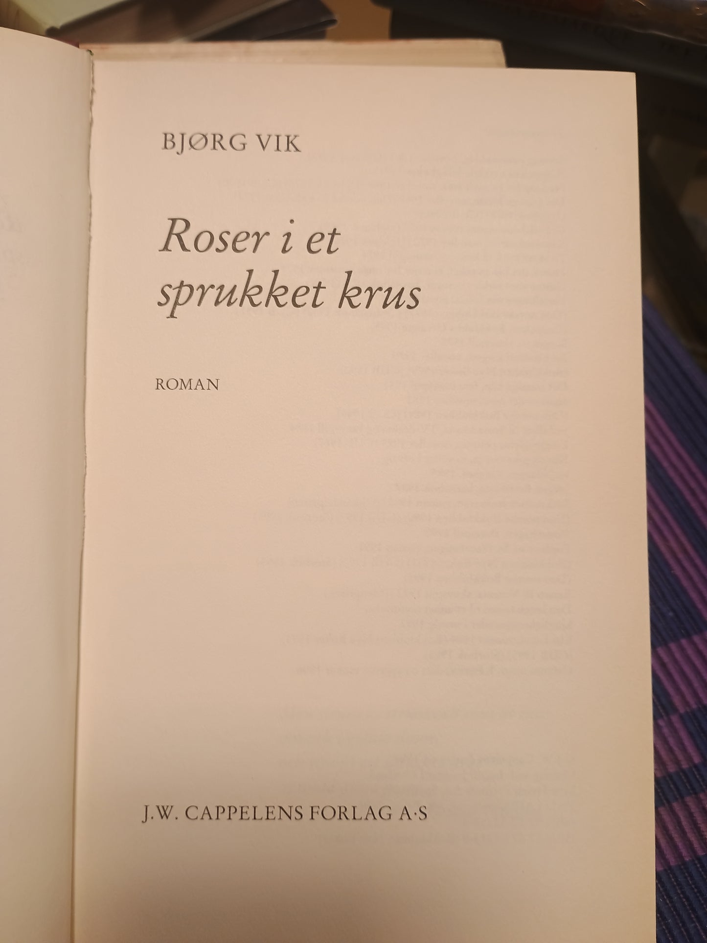 Roser i et sprukket krus, Bjørg Vik