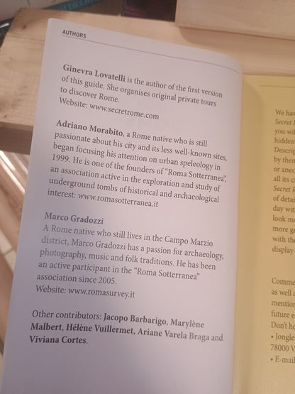 Secret Rome, G. Lovatelli, A. Morabito og M. Gradozzi
