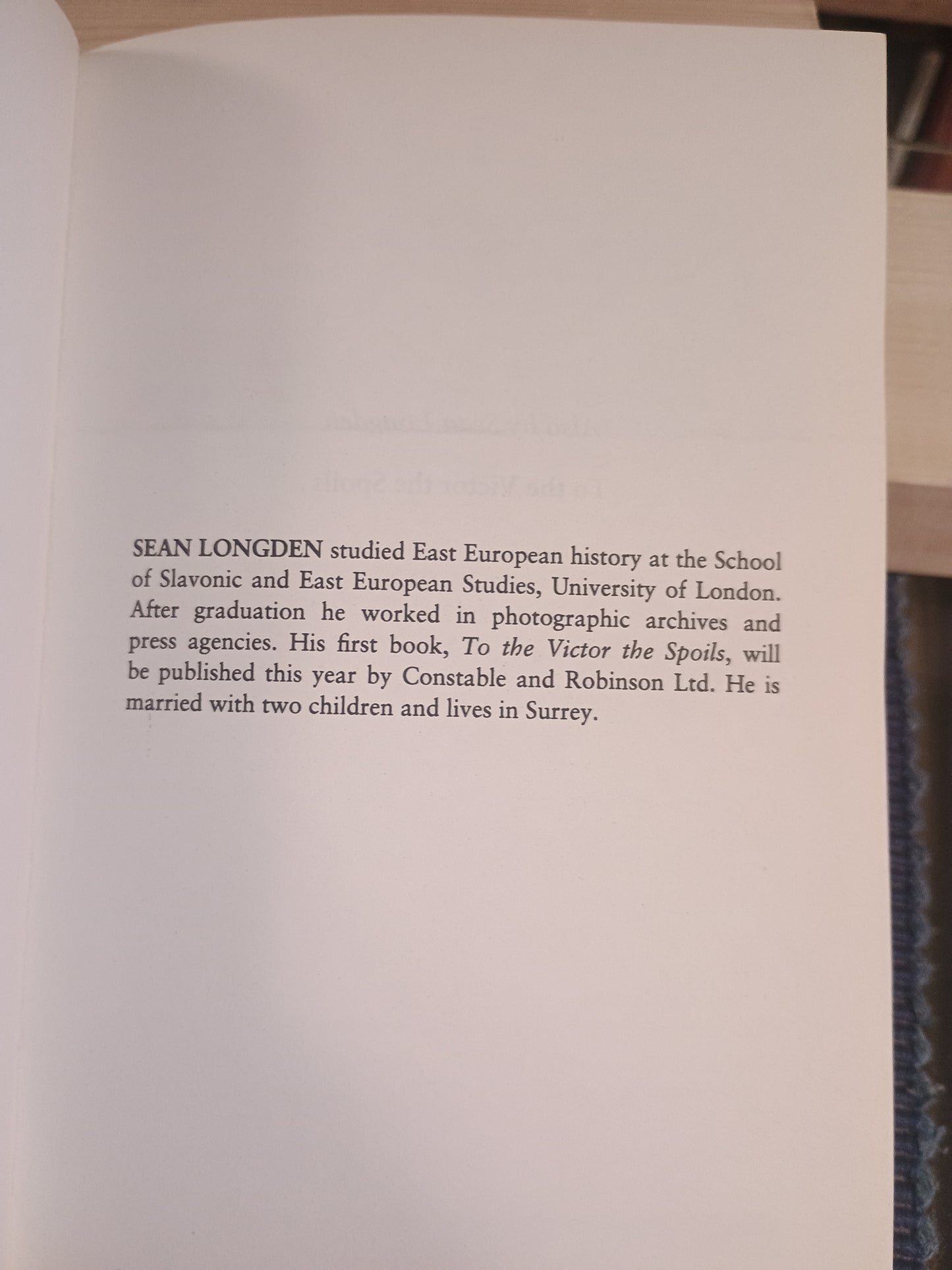 Hitler's British Slaves, Sean Longden